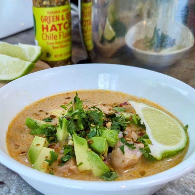 Creamy Hatch Chile Chicken Soup (Keto & Instant Pot) Indigo Nili