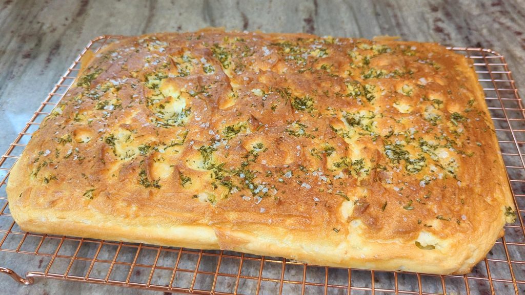 Garlic Rosemary Focaccia Bread (keto) Indigo Nili